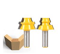 1/2" Shank New 22.5 Degree Lock Miter Router Bit Set