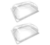 1/2 Transparent Couvercle Pour Chafing Dish Plastique Rouleau Supérieur Plaque De Boulangerie Couvercle Pour Présentoir À Aliments Couvercle Pour Dessert Couvercle Anti-poussière, 2