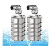1/2" Vanne à Flotteur Automatique, Vanne De Contrôle Automatique du Niveau d'eau avec 2 bandes d'étanchéité,Flottante Flotteur Niveau Eau Robinet Acier pour Réservoirs D'Eau, Piscines(type B, 1/2")