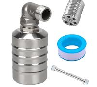 1/2" Vanne à Flotteur en Acier Inoxydable 304, Valve de Contrôle Automatique du Niveau D'eau, Remplissage Automatique Valve Flottante Pour Réservoirs D'Eau, Piscines, Tours D'Eau