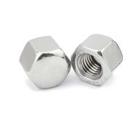 1/20 pièces DIN917 M3 M4 M5 M6 M8 M10 M12 M14 M16 Écrou hexagonal court et mince en acier inoxydable 304 A2-70(20pcs M4)