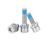 1-20 pièces M2/M2.5/M3/M4/M5/M6/M8/M10/M12 acier inoxydable 304 sets de vis à tête cylindrique et douille hexagonale et rondelles avec colle anti-dérapante, M4x20mm