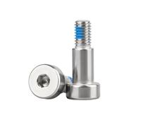 1-20 pièces M2/M2.5/M3/M4/M5/M6/M8/M10/M12 acier inoxydable 304 vis à épaule à tête cylindrique et douille hexagonale avec colle anti-dérapante, 6-M5x50mm