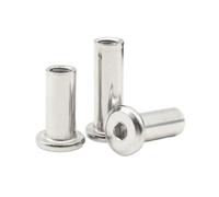 1-20 Pièces M3-M10 Vis de connexion à tête bouton hexagonale creuse pour meubles en acier inoxydable, M4x45mm(5 pièces)