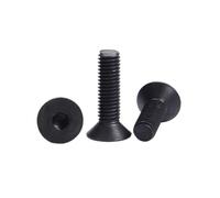 1-20 pièces M6/M8 acier au carbone à haute résistance de grade 10.9 vis à douille hexagonale, tête enfoncée allongée et noir, M8x80mm