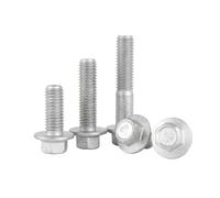 1-20 pièces M6/M8/M10/M12/M14/M16 Vis à métaux à bride hexagonale externe en acier au carbone galvanisé haute résistance