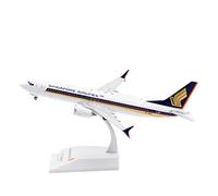 1 200 Adapté pour B737-8MAX 9V-MBN Modèle d'avion Enfichable Collection Commémorative avec Support en Plastique Kit de Jeu de Passe-Temps