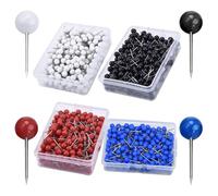 1, 200 Pièces D'Épingles en Plastique Colorées, Punaises en Papier, Punaises De Marqueur De Carte, Accessoires De Tableau D'Affichage