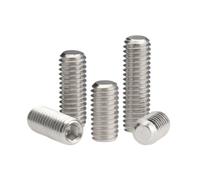 1-200 pièces M1.6-M16 acier inoxydable empreinte hexagonale creuse vis de réglage à bout plat, M2x4mm(100 pièces)
