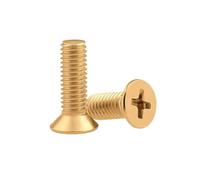 1-200 pièces M2/M2.5/M3/M4/M5/M6/M8/M10/M12 vis de machine en laiton à tête enfoncée et fessure cruciforme, M8x55mm