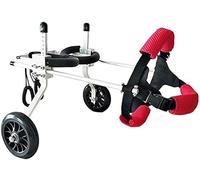 1-20kg Chien Pattes Arrière Fauteuil Roulant, Chariot De Marche pour Animaux De Compagnie Scooter Chien Chat Chat Faible Paralysé pour Handicapé Postérieurs Jambe 2 Roues Arrière, A, X