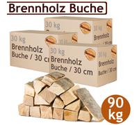 (1,22€/1kg) Bois de chauffage 90 kg Pour Poêle et Cheminée Bois de Hêtre 30 cm F