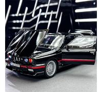 1:24 1988 BMW M3 E30 modèle de voiture de sport en alliage moulé sous pression en métal modèle de voiture classique haute Simulation son et lumière jouets pour enfants cadeau White 1