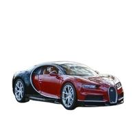 1 24 Bugatti Veyron Chiron Alliage Voiture De Sport Moulé sous Pression en Métal Jouet Véhicules Modèle Simulation Jouet Voiture Miniature De Collection(Rouge)