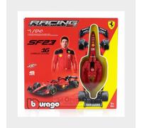 BBURAGO 1/24 KIT A MONTER RACING F1 SF 2023 - avec casque et stand Ferrari #Leclerc