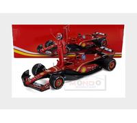 Bburago 1:24 Scale Ferrari SF-24 F1 Car 2024 - Charles Leclerc #16 | Official Ferrari Licensed Die-Cast Model | Includes Leclerc Driver Figure | Formula 1 Collector's Replica