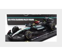 1:24 BURAGO Mercedes Gp F1 W15 #44 2024 Lewis Hamilton With Pilot BU28069-H