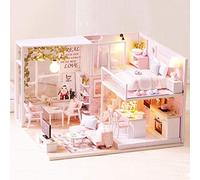 1:24 Échelle Maison de Poupée Miniature Kit de Maison de Poupée Bricolage en Bois Jouet Décoration Accessoire de Poupée Sans Housse