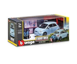 1:24 Fiat 500E Eurotrek with Bike Rack Light Blue