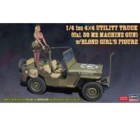 Camion 1/24 4x4 avec Mitrailleuse M2 et Femme Blonde