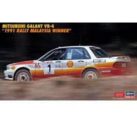 1:24 HASEGAWA Mitsubishi Galant Vr-4 #1 Winner Rally Malaysia 1991 Kit HA20588