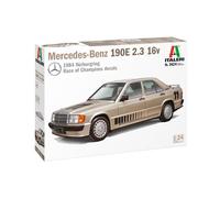 ITALERI 3624 1:24 Mercedes-Benz 190E Modélisme sur pied, artisanat, passe-temps, collage, plastique, kit de construction détaillé, multicolore