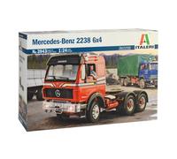 1:24 Italeri Mercedes Benz 2238 6X4 Tractor Truck 3-Assi 1990 Kit IT3943 Modelli