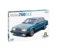 Italeri Maquette Volvo 760 GLE 1982 1/24 – Kit IT3623, pièces chromées, roues caoutchouc