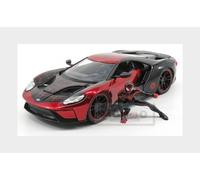 1:24 JADA Ford Usa Gt 2017 With Spiderman Figure Red Blue JADA31190
