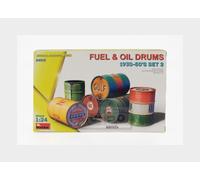 1:24 MINIART Accessories Fuel & Oil Drums 1930 1950 Set 2 Kit MA24012