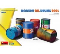 Modern Oil Drums 200lmaquette Figurine Modern Oil Drums 200l |miniart|24008| 1:2