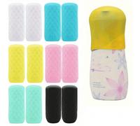 1-24 pièces Bouchons anti-fuite de voyage, sac de toilette anti-fuite pour valise, outils de bouteille de voyage anti-fuite en silicone, convenant à la plupart des tailles de bouteilles, accessoires d