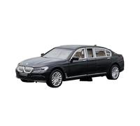 1:24 pour BMW 760Li Alliage avec Son Lumière Simulation Collection Miniature Voiture Modèle Enfants Garçon Jouet(Noir)