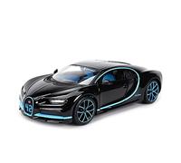 1 24 pour Bugatti Chiron Simulation Super Modèle De Voiture De Sport Collection De Véhicules Moulés sous Pression Statiques Réplique de Véhicule(Noir)