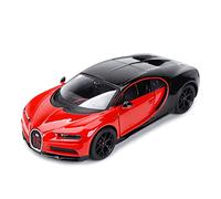 1 24 pour Bugatti Chiron Simulation Super Modèle De Voiture De Sport Collection De Véhicules Moulés sous Pression Statiques Réplique de Véhicule(Rouge)
