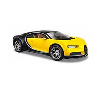 1 24 pour Bugatti Chiron Simulation Super Modèle De Voiture De Sport Collection De Véhicules Moulés sous Pression Statiques Réplique de Véhicule(Yellow)