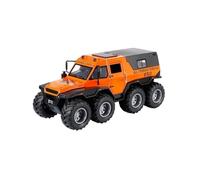 1:24 pour Conqueror Shaman 8X8 SUV Toy Alloy Off Road 8Wheels Car Diecast Model Sound Light Pull Back Répliques Miniatures Véhicules à Moteur(Orange)