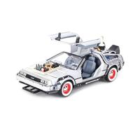 1 24 pour DMC-12 Delorean Time Machine Retour vers Le Futur Voiture Statique Moulée sous Pression Collection Ornements