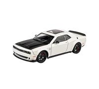 1:24 pour Dodge Challenger Hellcat Redeye Simulation Modèle De Voiture en Alliage Son Et Lumière Jouet d'anniversaire(White)