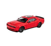 1:24 pour Dodge Challenger Hellcat Redeye Simulation Modèle De Voiture en Alliage Son Et Lumière Jouet d'anniversaire(Rouge)