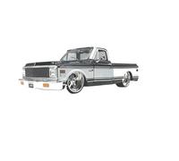 1:24 pour JADA 1972 Pickup Simulation Alliage Voiture Modèle Souvenirs Collection pour Enfants Passe-Temps
