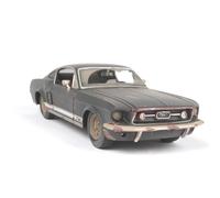 1 24 pour la Ford Mustang GT 1967, des modèles de Voitures de Simulation en Alliage Vintage décorés, Un Bureau Noir Mat, Une Collection d'affichage commémorant Les Hommes et Les Femmes