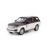 1 24 pour Land Rover Range Rover SUV Alliage Jouet Voiture Collection Modèle Voiture Son Et Lumière Réplique de Véhicule(White)