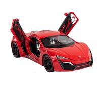 1 24 pour Lyken Supercar Modèle De Voiture Alliage Bureau Décoré Garçons Filles Simulation Jouet Affichage Collection 20.5CM(Rouge)