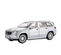 1 24 pour Mercedes Benz Maybach GLS600 Modèle De Voiture Simulation Alliage Décoré Bureau Collection Souvenir Jouet Homme Garçon(Argent)