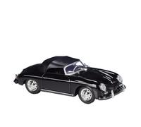 1:24 pour Porsche 356A Speedster Moulé sous Pression Modèle De Voiture De Sport en Alliage Classique Haute Simulation Jouets pour Enfants(Noir)