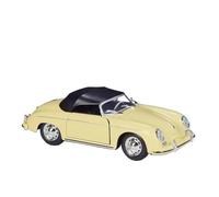 1:24 pour Porsche 356A Speedster Moulé sous Pression Modèle De Voiture De Sport en Alliage Classique Haute Simulation Jouets pour Enfants(Yellow)