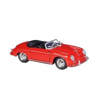 1:24 pour Porsche 356A Speedster Moulé sous Pression Modèle De Voiture De Sport en Alliage Classique Haute Simulation Jouets pour Enfants(Rouge)