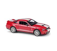 1 24 pour Shelby Cobra GT500 Alliage Moulé sous Pression Modèle De Voiture comme Cadeau Artisanat À La Main pour Adultes Voiture Miniature De Collection(Rouge)