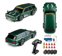 1/24 Scale Turbo RC Drift Car with 2.4G Remote Control & LED Lights,High Speed Remote Controlled Racing Car,Simulation Drift Machine,Ideal Sports Gift for Kids and Adults (Green)